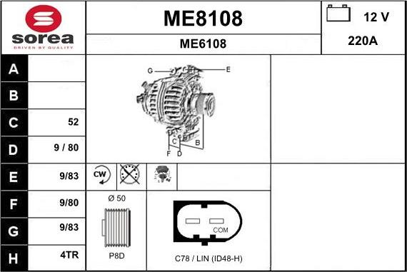 SNRA ME8108 - Alternator www.molydon.hr