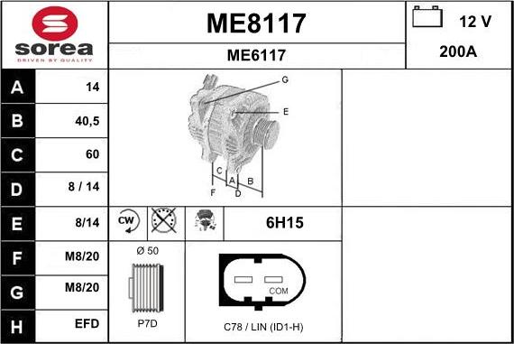 SNRA ME8117 - Alternator www.molydon.hr