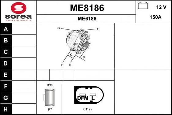 SNRA ME8186 - Alternator www.molydon.hr