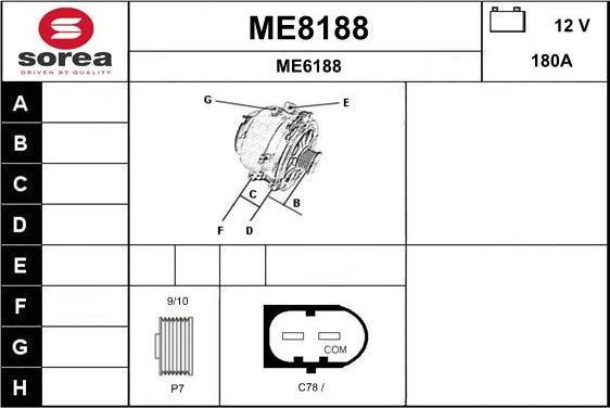 SNRA ME8188 - Alternator www.molydon.hr