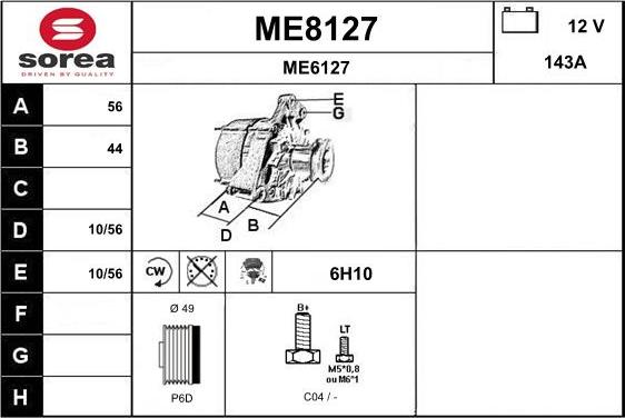 SNRA ME8127 - Alternator www.molydon.hr