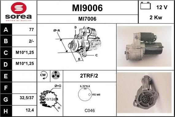 SNRA MI9006 - Starter www.molydon.hr