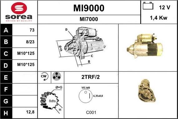 SNRA MI9000 - Starter www.molydon.hr