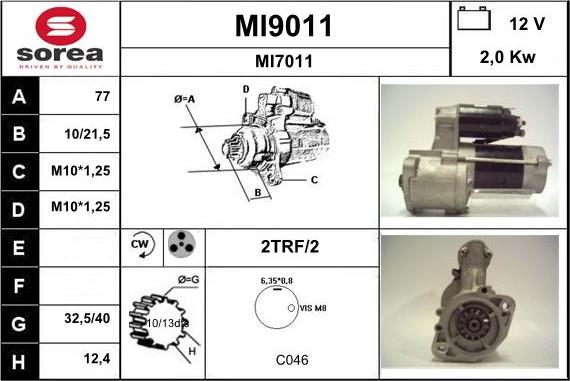 SNRA MI9011 - Starter www.molydon.hr