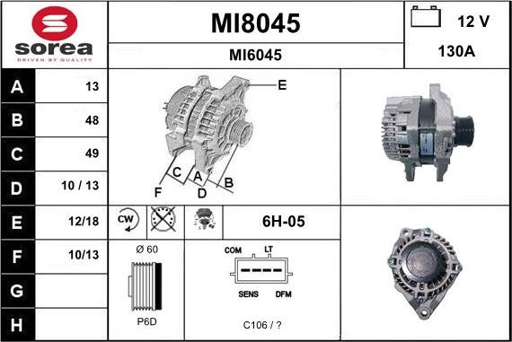 SNRA MI8045 - Alternator www.molydon.hr
