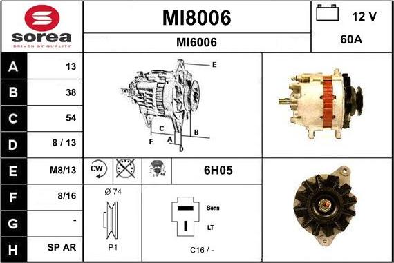 SNRA MI8006 - Alternator www.molydon.hr