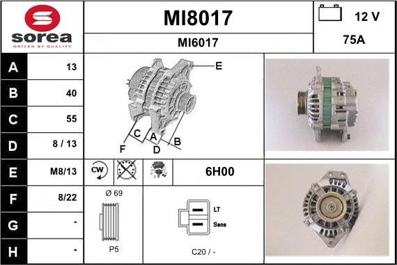 SNRA MI8017 - Alternator www.molydon.hr