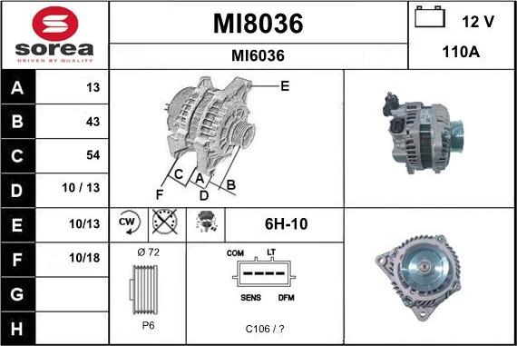 SNRA MI8036 - Alternator www.molydon.hr
