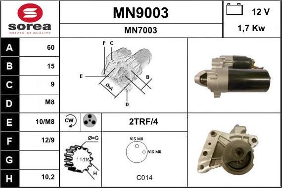 SNRA MN9003 - Starter www.molydon.hr