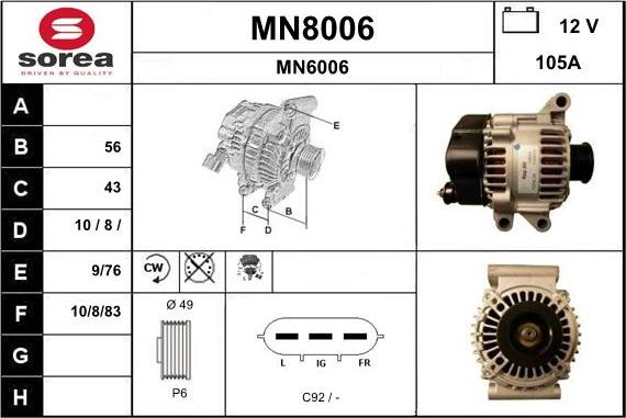 SNRA MN8006 - Alternator www.molydon.hr