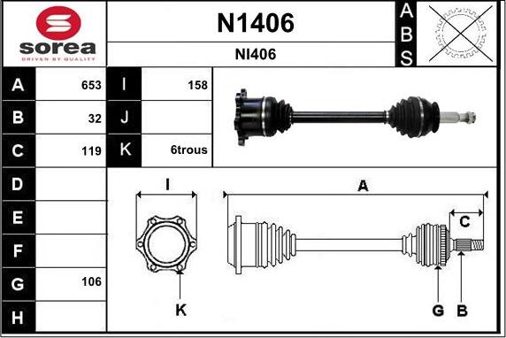 SNRA N1406 - Pogonska osovina www.molydon.hr