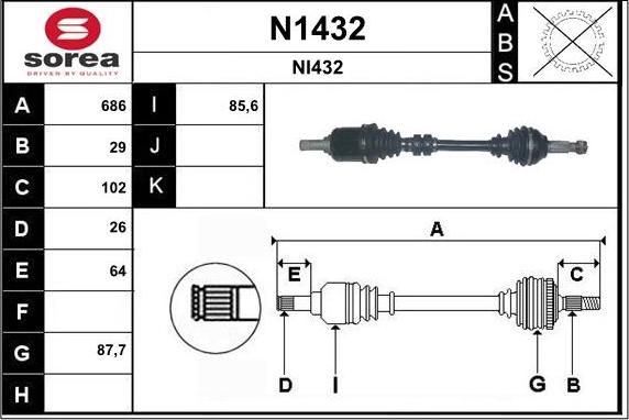 SNRA N1432 - Pogonska osovina www.molydon.hr