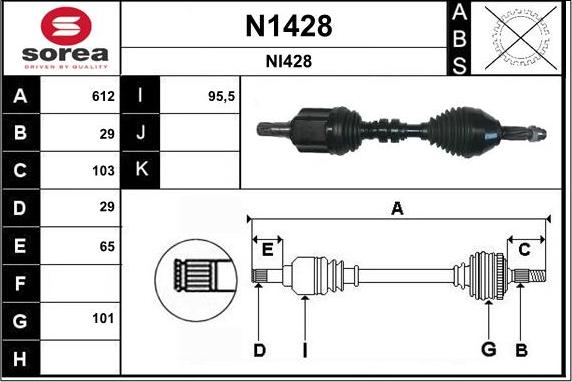 SNRA N1428 - Pogonska osovina www.molydon.hr