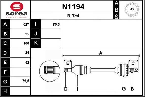 SNRA N1194 - Pogonska osovina www.molydon.hr