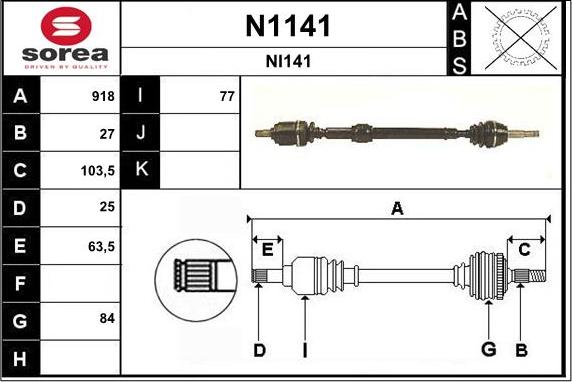 SNRA N1141 - Pogonska osovina www.molydon.hr