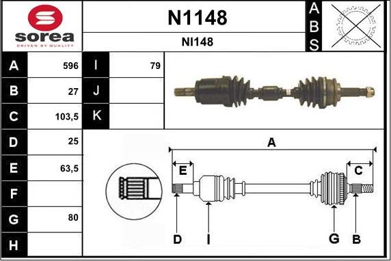 SNRA N1148 - Pogonska osovina www.molydon.hr