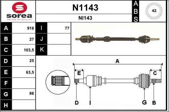 SNRA N1143 - Pogonska osovina www.molydon.hr