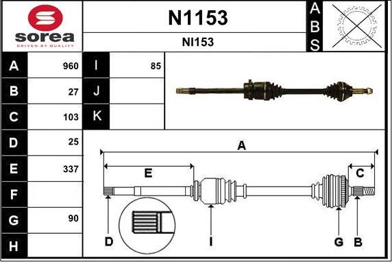 SNRA N1153 - Pogonska osovina www.molydon.hr