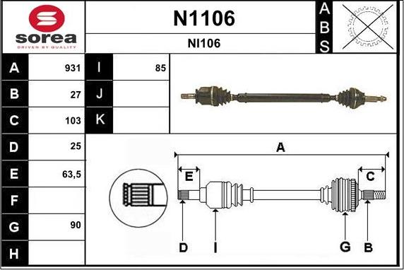 SNRA N1106 - Pogonska osovina www.molydon.hr