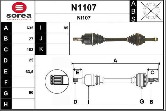 SNRA N1107 - Pogonska osovina www.molydon.hr