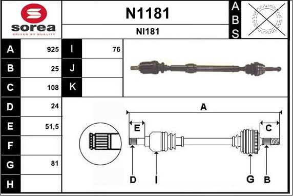 SNRA N1181 - Pogonska osovina www.molydon.hr