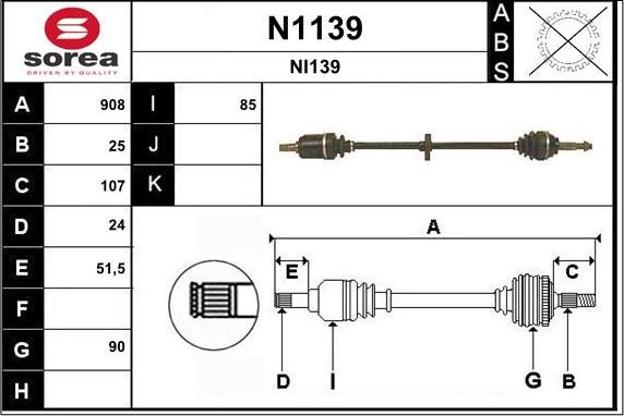 SNRA N1139 - Pogonska osovina www.molydon.hr