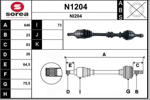 SNRA N1204 - Pogonska osovina www.molydon.hr