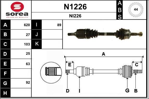 SNRA N1226 - Pogonska osovina www.molydon.hr