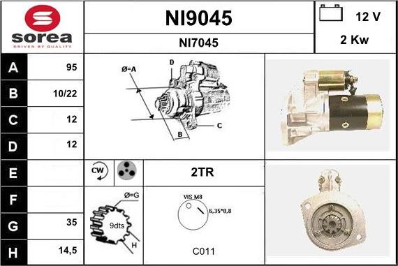 SNRA NI9045 - Starter www.molydon.hr