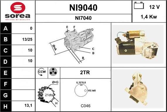 SNRA NI9040 - Starter www.molydon.hr