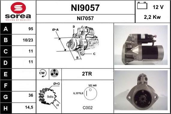 SNRA NI9057 - Starter www.molydon.hr