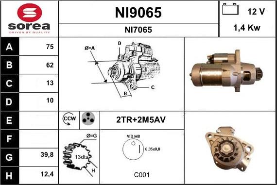 SNRA NI9065 - Starter www.molydon.hr