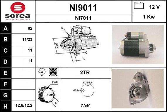 SNRA NI9011 - Starter www.molydon.hr