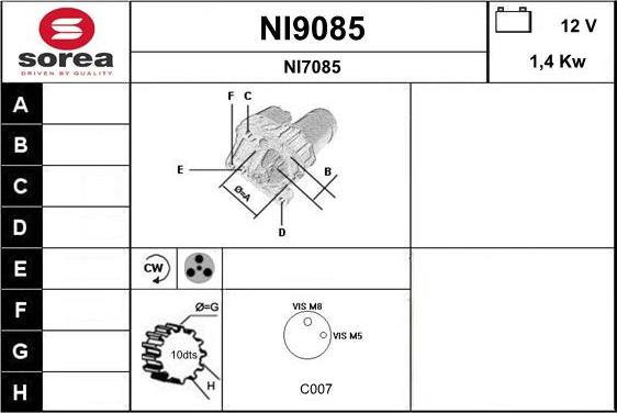 SNRA NI9085 - Starter www.molydon.hr