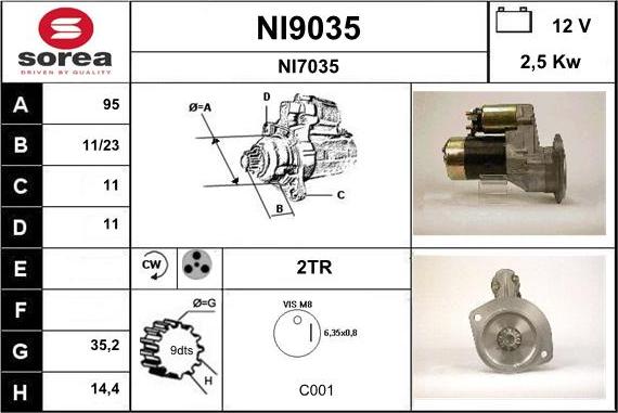 SNRA NI9035 - Starter www.molydon.hr