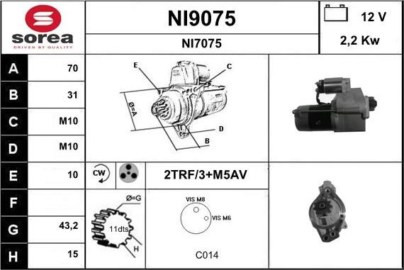 SNRA NI9075 - Starter www.molydon.hr