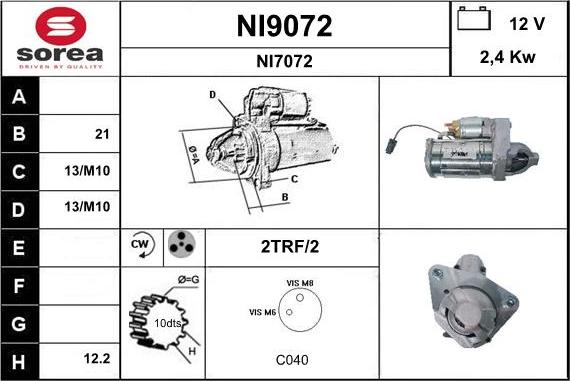 SNRA NI9072 - Starter www.molydon.hr