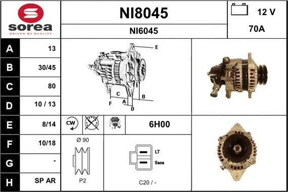 SNRA NI8045 - Alternator www.molydon.hr