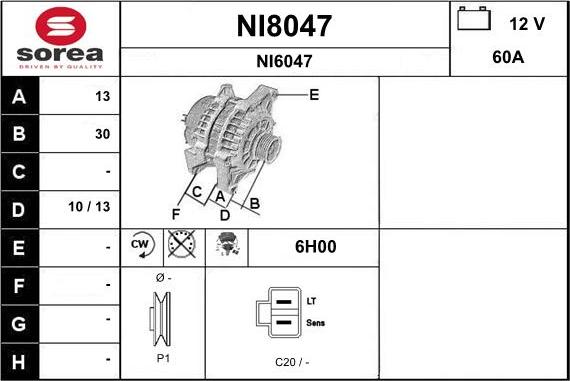 SNRA NI8047 - Alternator www.molydon.hr