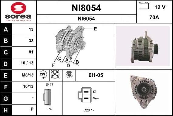 SNRA NI8054 - Alternator www.molydon.hr