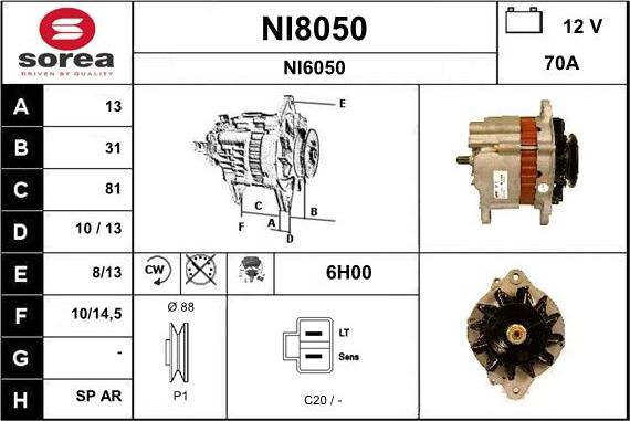 SNRA NI8050 - Alternator www.molydon.hr