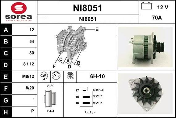 SNRA NI8051 - Alternator www.molydon.hr