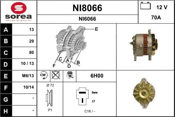 SNRA NI8066 - Alternator www.molydon.hr