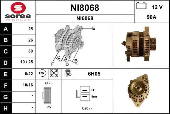 SNRA NI8068 - Alternator www.molydon.hr