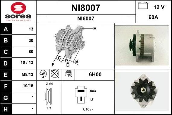 SNRA NI8007 - Alternator www.molydon.hr