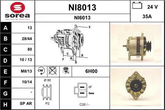 SNRA NI8013 - Alternator www.molydon.hr