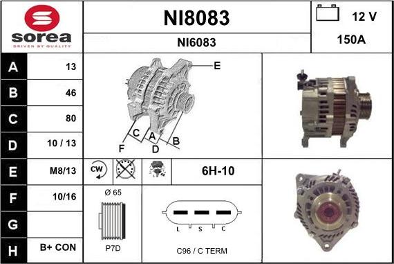 SNRA NI8083 - Alternator www.molydon.hr