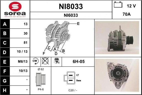 SNRA NI8033 - Alternator www.molydon.hr