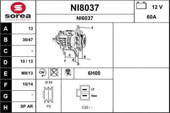 SNRA NI8037 - Alternator www.molydon.hr