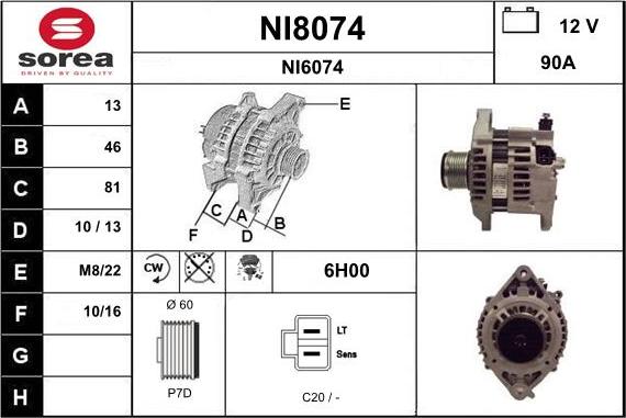 SNRA NI8074 - Alternator www.molydon.hr